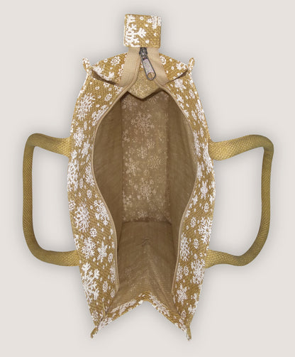 EARTHBAGS SNOWFLAKE LUNCH BAG WITH ZIPPER