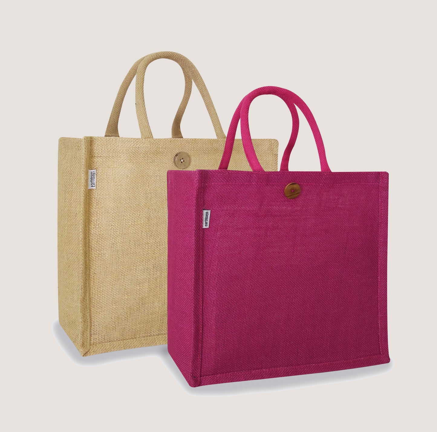 EARTHBAGS SOLID COLOR BAGS WITH LOOP CLOSURE-PACK OF 2