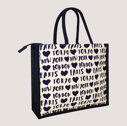 WANDERLUST JUTE SHOPPER BAG