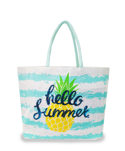 CHIC SEQUIN EMBROIDERY TOTE BAG