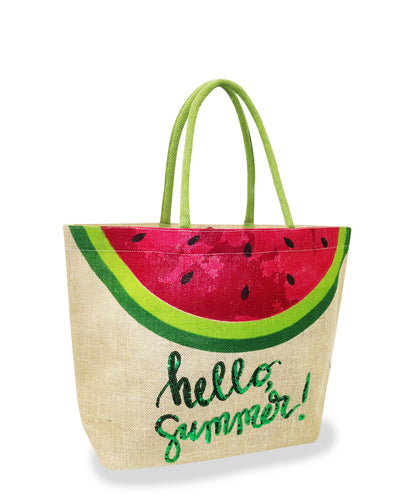 SUMMER VIBES: JUTE BAG WITH SEQUINS EMBELLISHMENT