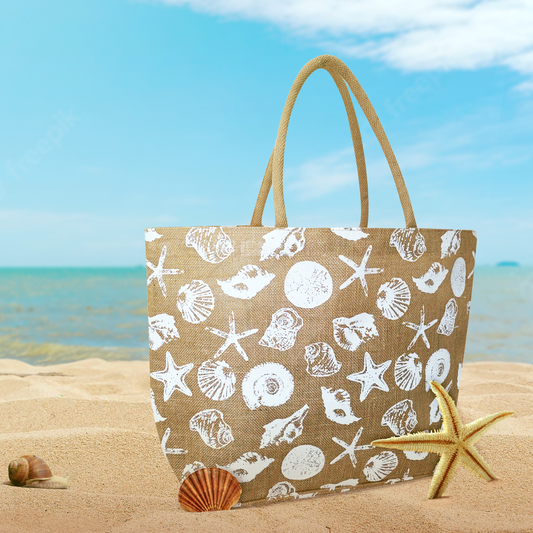 SEASHORE SPLENDOUR JUTE BAG