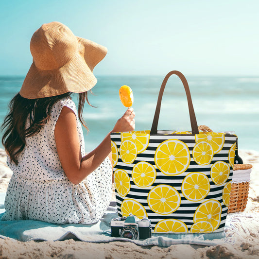 LEMON PRINT CANVAS BAG