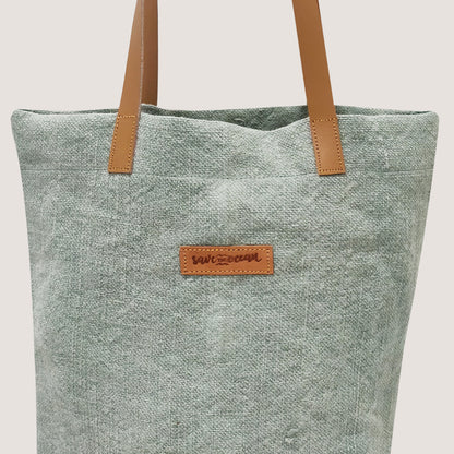 EARTHBAGS WASHED JUTE CANVAS TOTE BAG