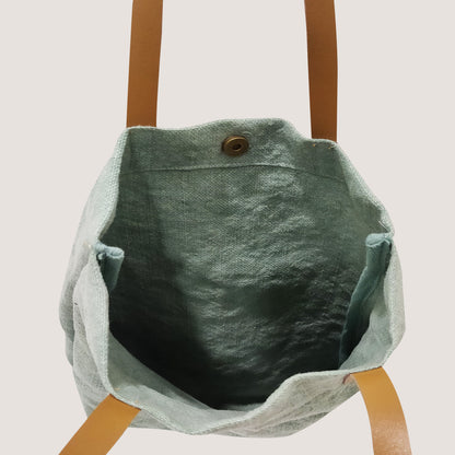 EARTHBAGS WASHED JUTE CANVAS TOTE BAG