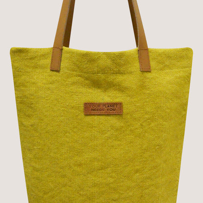 EARTHBAGS WASHED JUTE CANVAS TOTE BAG