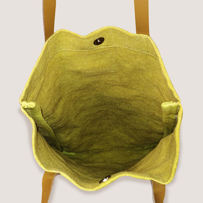 EARTHBAGS WASHED JUTE CANVAS TOTE BAG