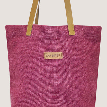 EARTHBAGS WASHED JUTE CANVAS TOTE BAG