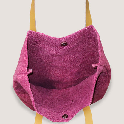 EARTHBAGS WASHED JUTE CANVAS TOTE BAG