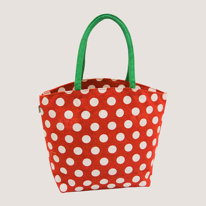 POLKA VIBES EMBROIDERED JUTE BAG