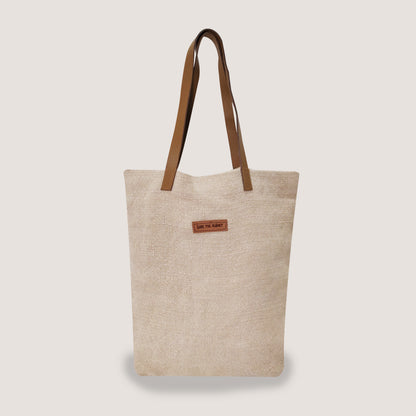 EARTHBAGS WASHED JUTE CANVAS TOTE BAG
