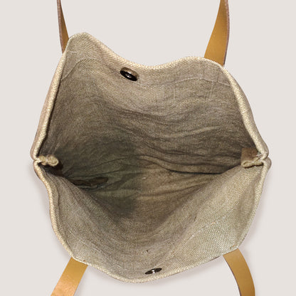 EARTHBAGS WASHED JUTE CANVAS TOTE BAG