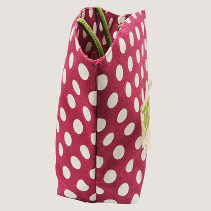 POLKA VIBES EMBROIDERED JUTE BAG