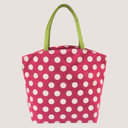 POLKA VIBES EMBROIDERED JUTE BAG
