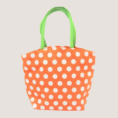 POLKA VIBES EMBROIDERED JUTE BAG