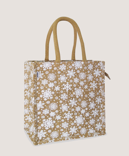 EARTHBAGS SNOWFLAKE LUNCH BAG WITH ZIPPER