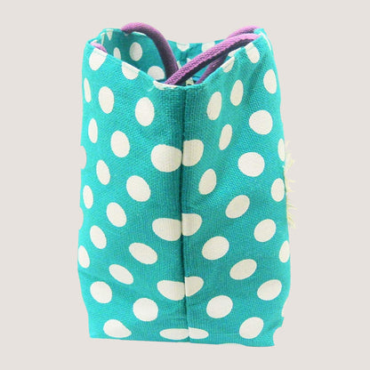 POLKA VIBES EMBROIDERED JUTE BAG