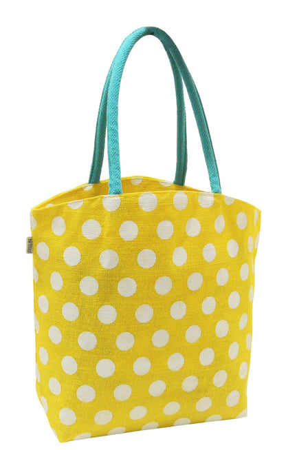 POLKA VIBES EMBROIDERED JUTE BAG